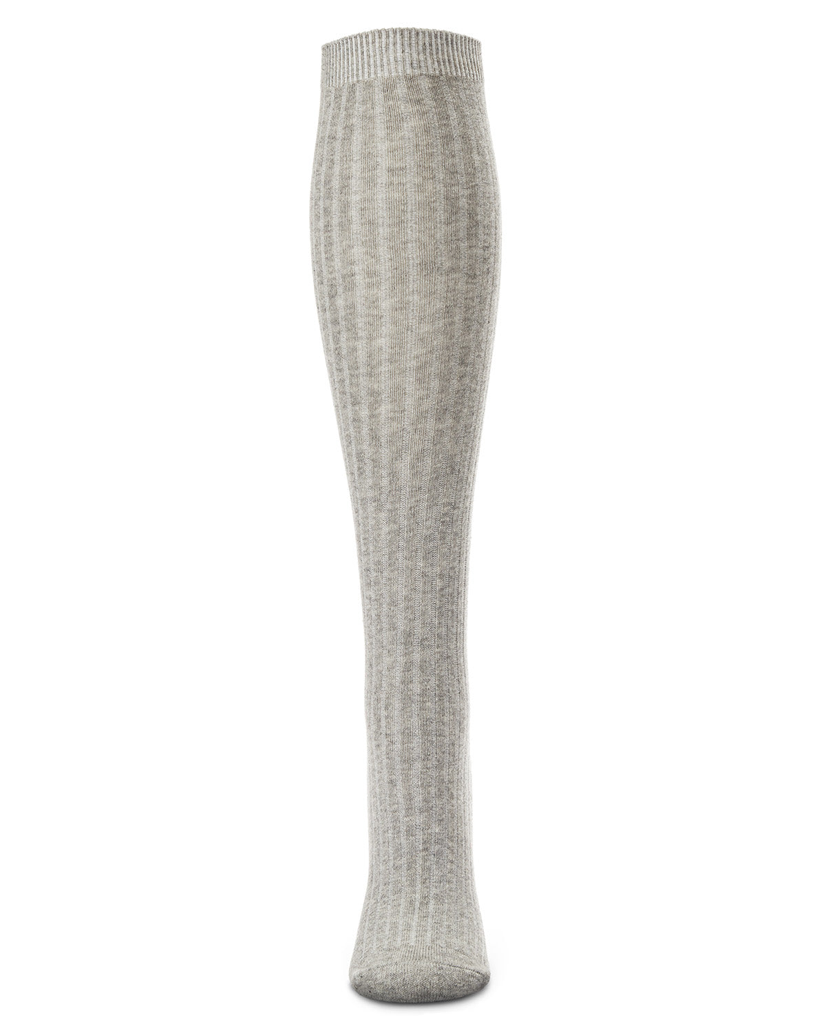 Ribbed Cotton Blend Knee High Sock : Color: Light Gray Heather
