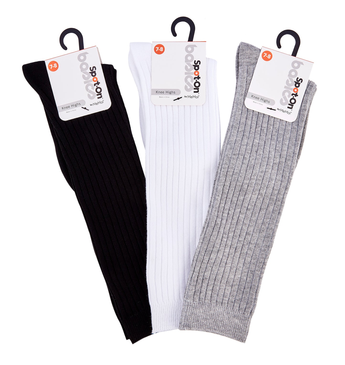 Ribbed Cotton Blend Knee High Sock : Color: Black