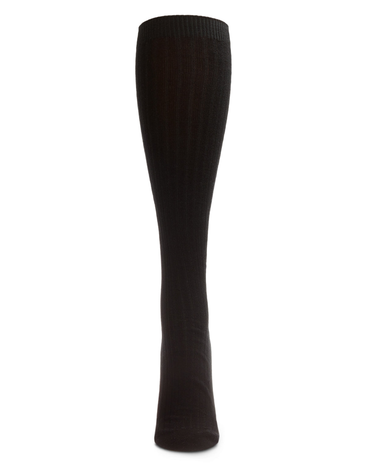 Ribbed Cotton Blend Knee High Sock : Color: Black
