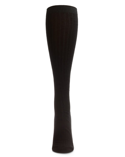 Ribbed Cotton Blend Knee High Sock : Color: Black