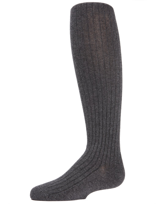 Ribbed Cotton Blend Knee High Sock : Color: Charcoal