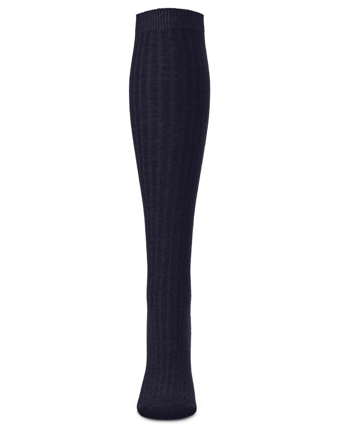 Ribbed Cotton Blend Knee High Sock : Color: Navy