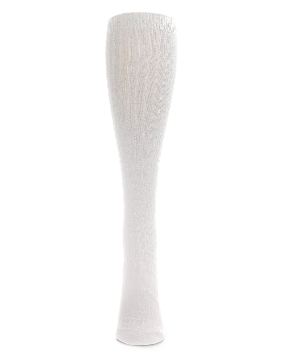 Ribbed Cotton Blend Knee High Sock : Color: White
