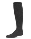 Girl's Athletic Ribbed Cotton Blend Knee High Sock : Color: Dark Gray Heather
