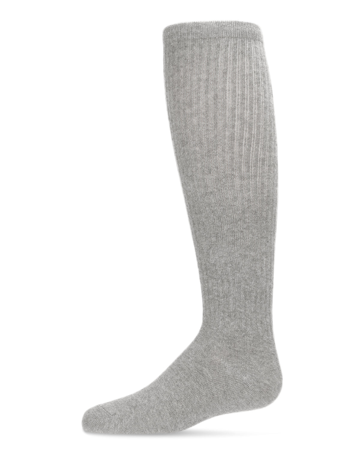 Girl's Athletic Ribbed Cotton Blend Knee High Sock : Color: Lt Gray Heather