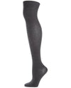 Girls Over The Knee Flat Knit Cotton Blend Uniform Socks : Color: Charcoal