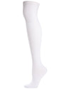 Girls Over The Knee Flat Knit Cotton Blend Uniform Socks : Color: White