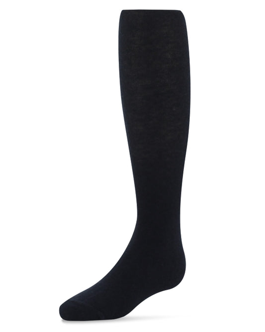 Girl's Solid Cotton Sweater Tights : Color: Black