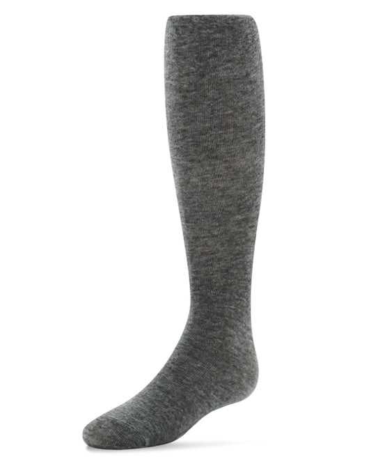 Girl's Solid Cotton Sweater Tights : Color: Dark Gray Heather