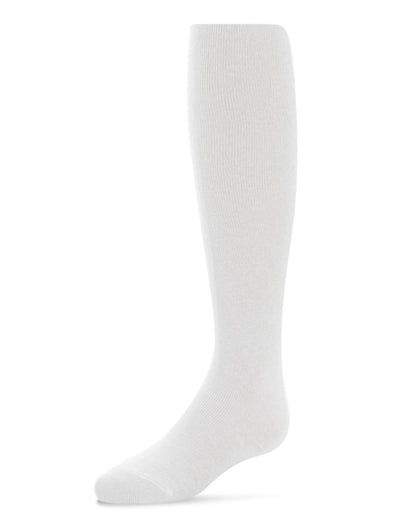 Infant Solid Cotton Blend Basic Non-Binding Sweater Tights : Color: White