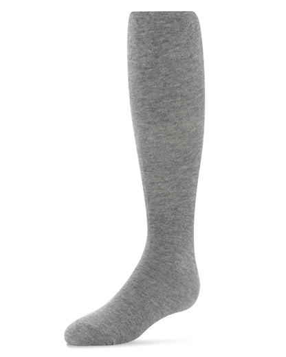 Solid Cotton Girls Sweater Tights : Color: Light Gray Heather