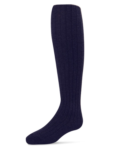 Girls' Essential Ribbed Cotton Tights : Color: Black