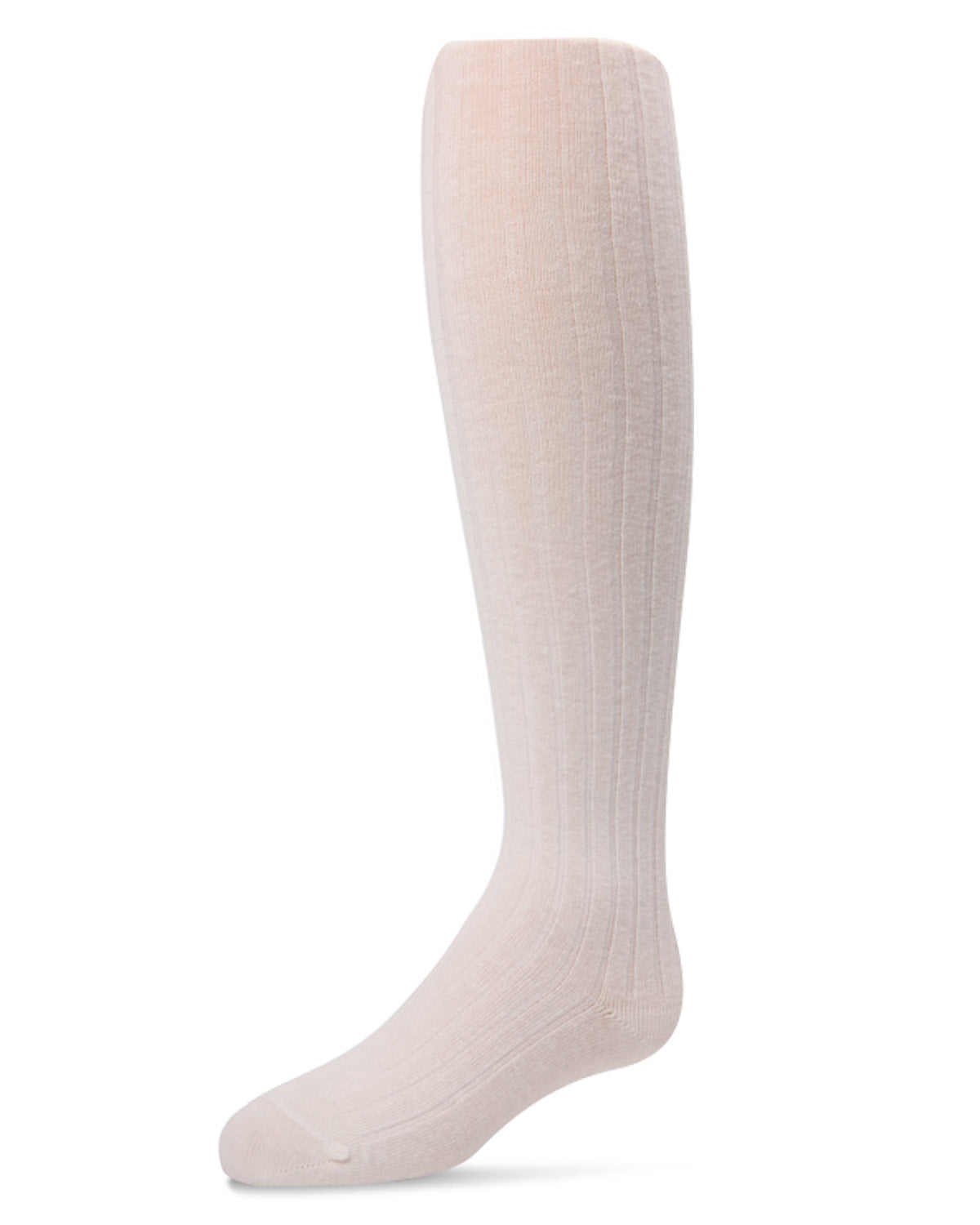 Girls' Essential Ribbed Cotton Tights : Color: Cream