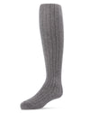 Girls' Essential Ribbed Cotton Tights : Color: Light Gray Heather