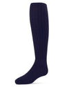Ribbed Cotton Blend Basic Non-Binding Infant Tights : Color: Navy
