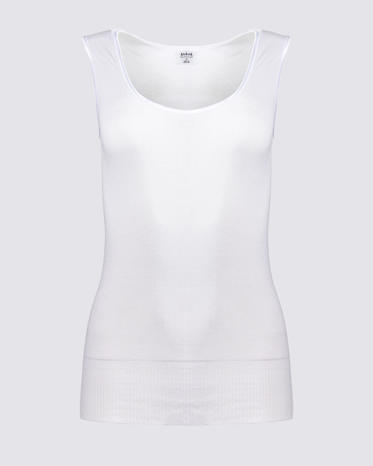 Poly Viscose Flat Knit Round Neck Vest : Color: Black