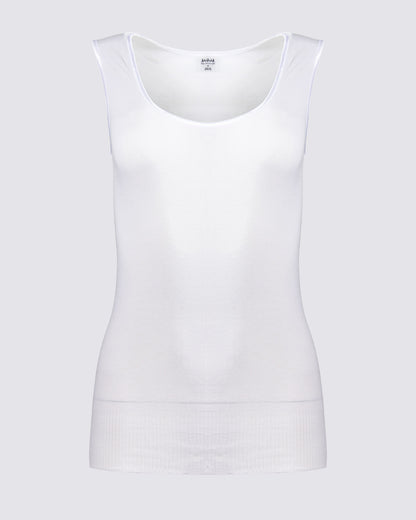 Poly Viscose Flat Knit Round Neck Vest : Color: Black