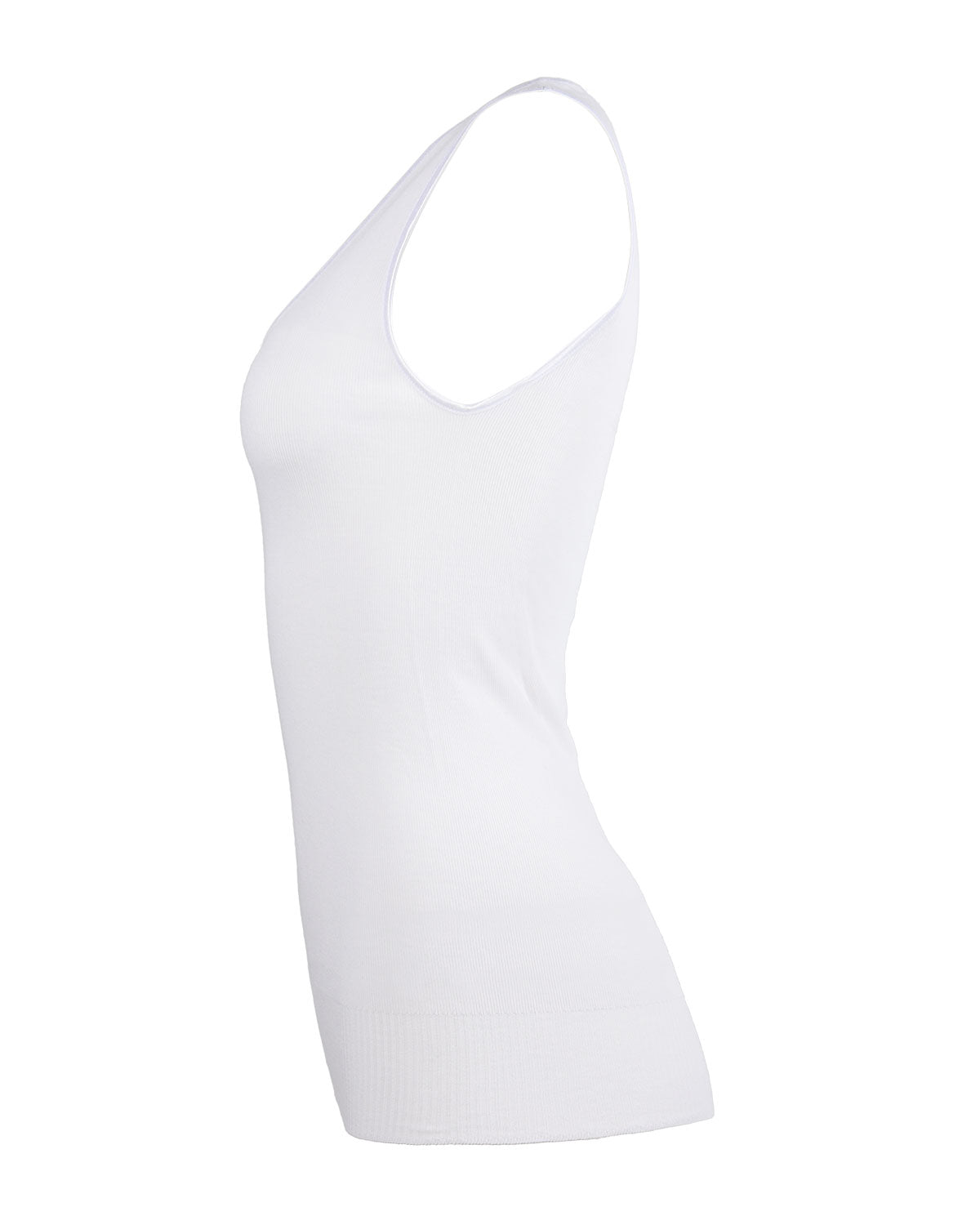 Poly Viscose Flat Knit Round Neck Vest : Color: Black