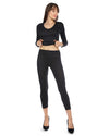 Poly Viscose Ladies Long Johns : Color: Black
