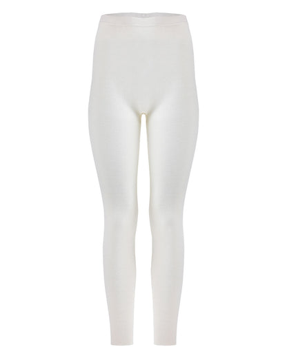 Women's 100% Merino Wool Long Johns : Color: Ivory