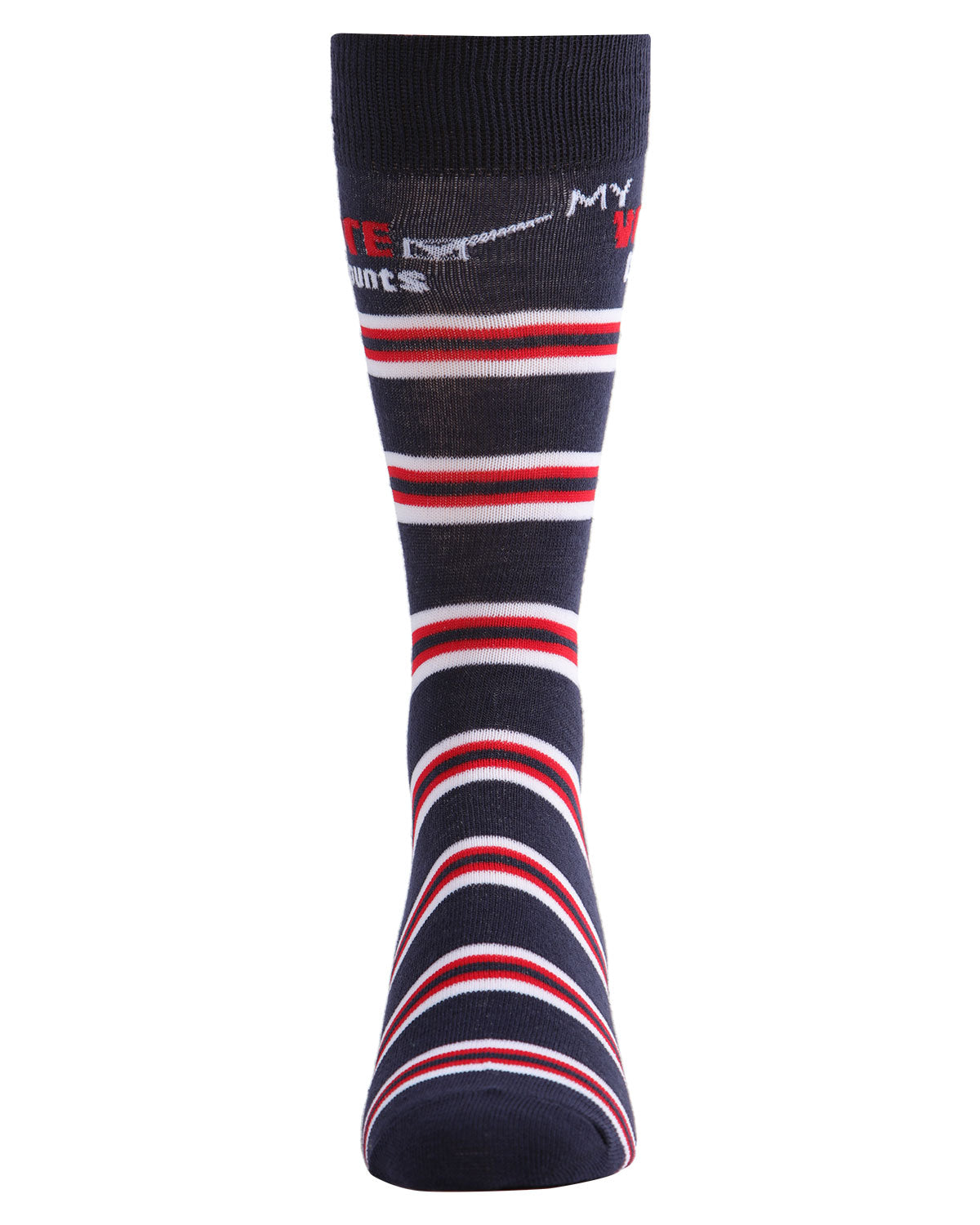My Vote Counts Men's Crew Socks : Color: Navy
