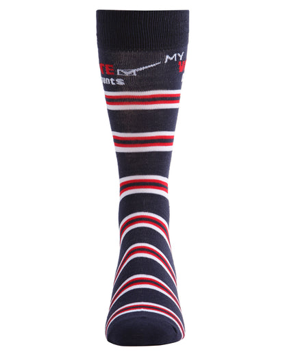 My Vote Counts Men's Crew Socks : Color: Navy