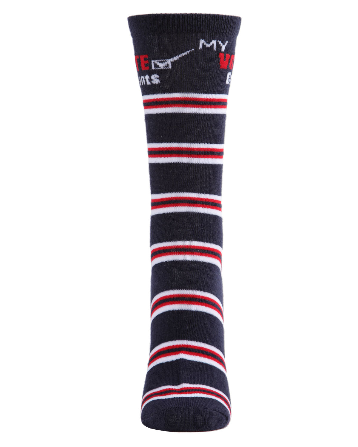 My Vote Counts Men's Crew Socks : Color: Navy