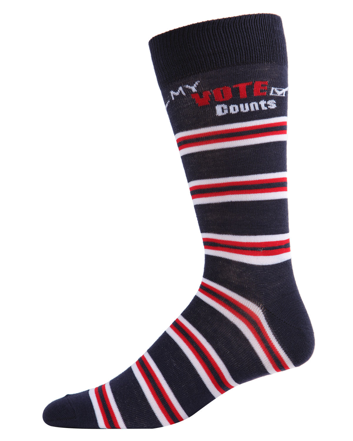 My Vote Counts Men's Crew Socks : Color: Navy