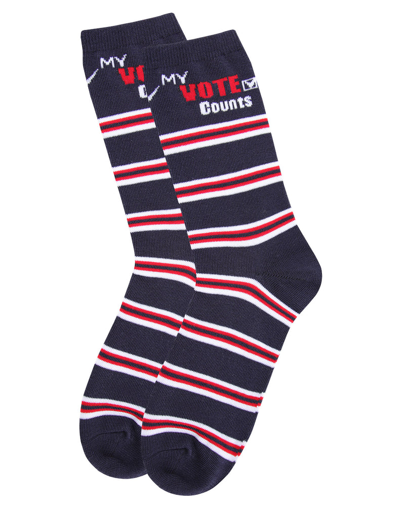 MeMoi My Vote Counts Crew Socks