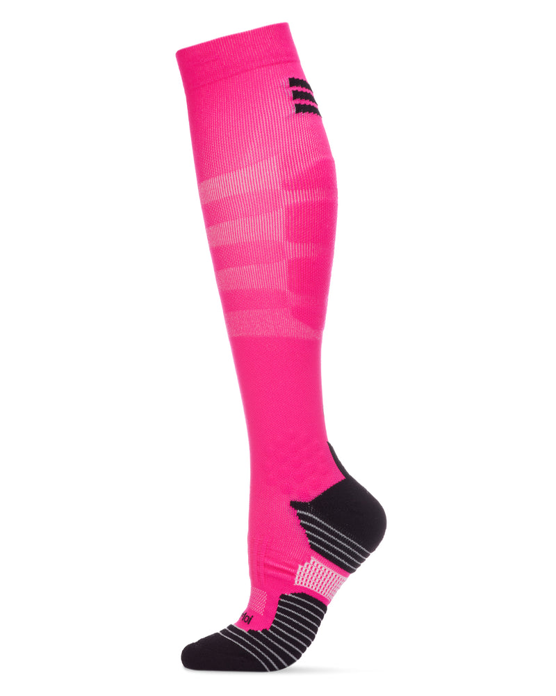 Women's Neon Performance Knee High Nylon Moderate Compression Socks