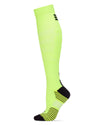 Women's Neon Performance Knee High Nylon Moderate Compression Socks : Color: Neon Yellow