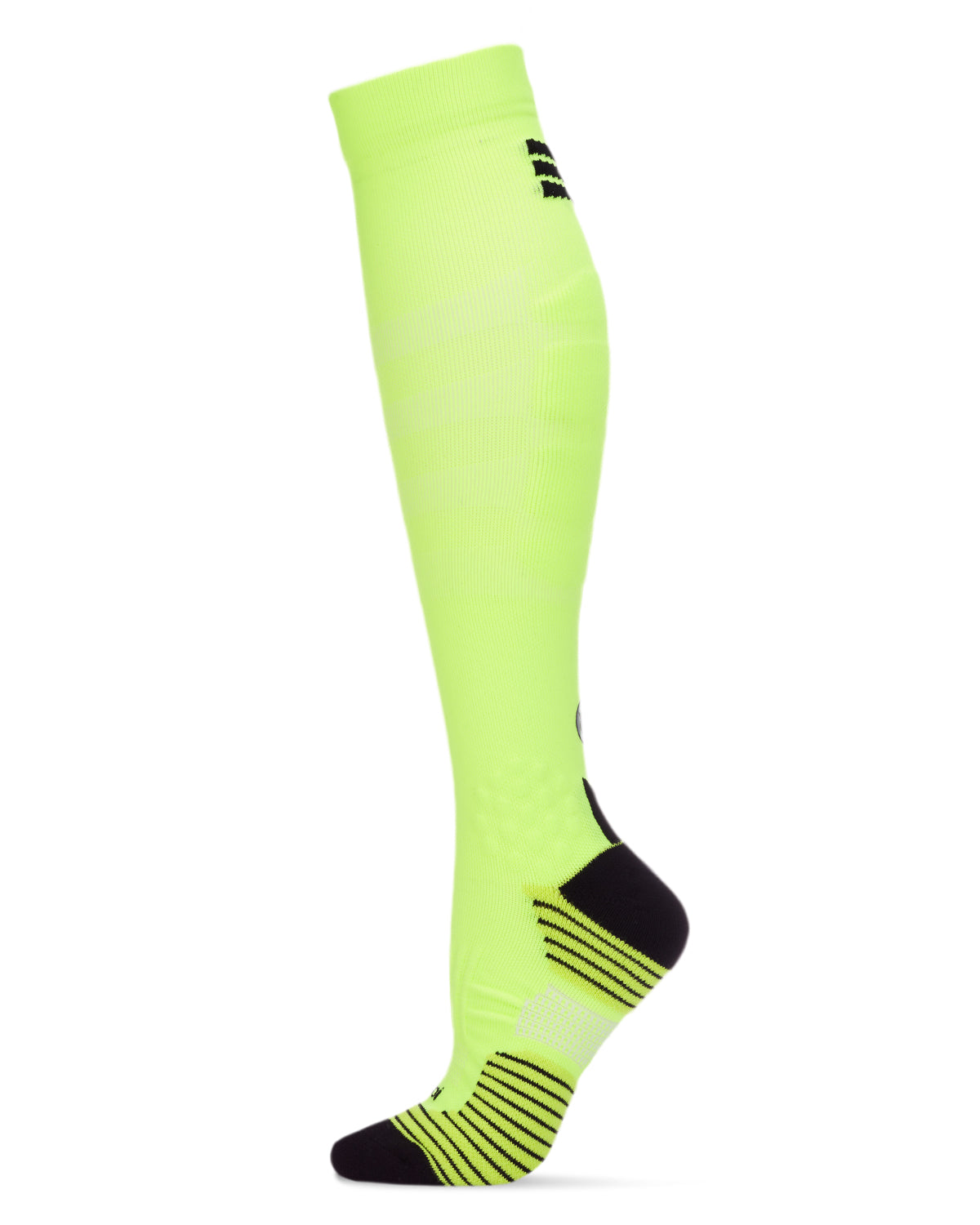 Women's Neon Performance Knee High Nylon Moderate Compression Socks : Color: Neon Yellow
