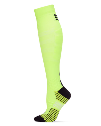 Women's Neon Performance Knee High Nylon Moderate Compression Socks : Color: Neon Yellow