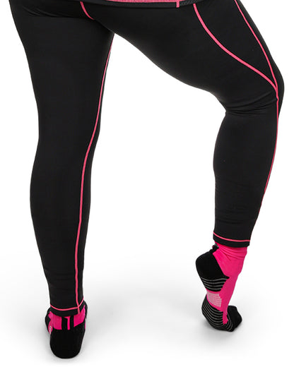 Women's Neon Performance Knee High Nylon Moderate Compression Socks : Color: Neon Pink