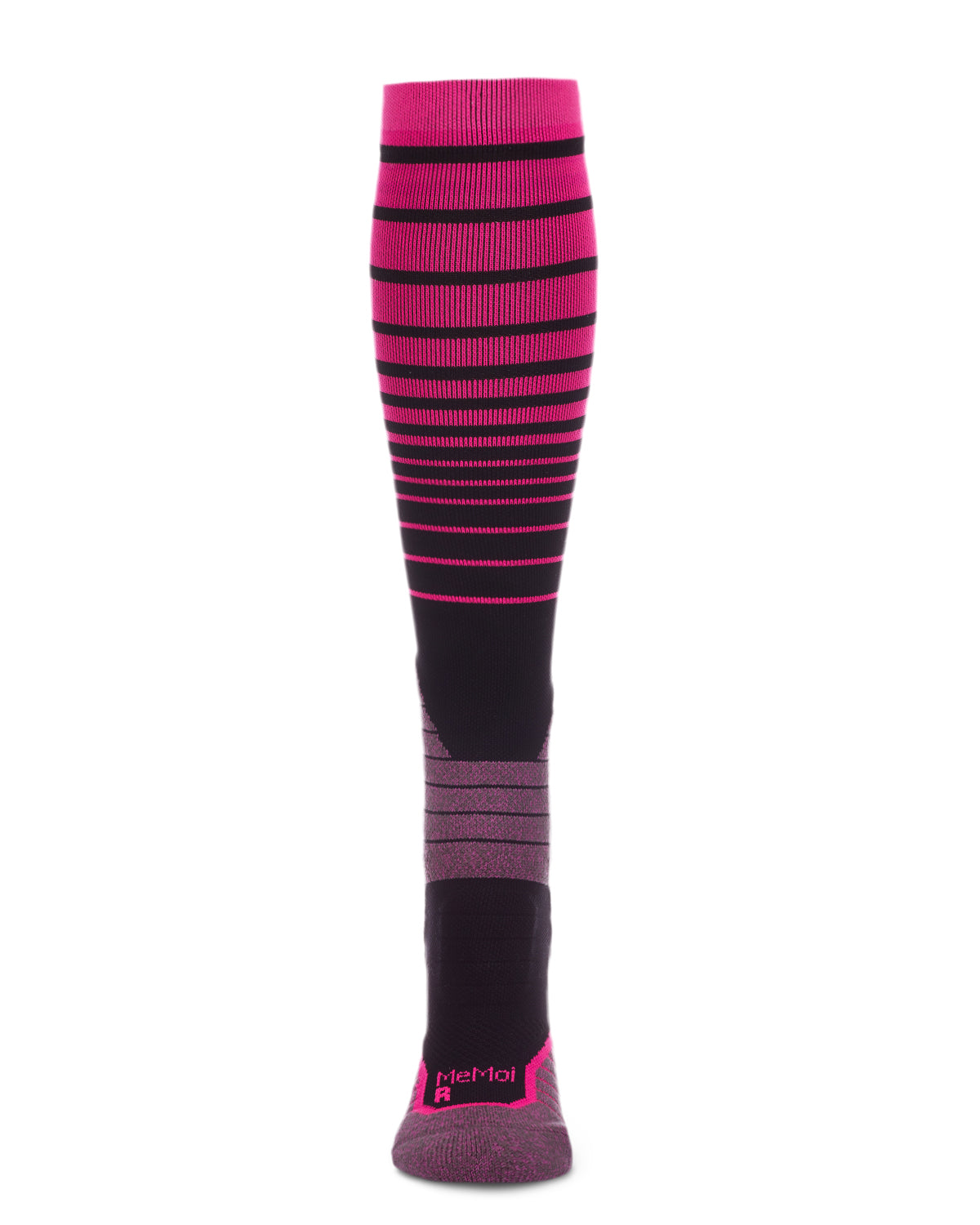 Women's Gradient Stripe Performance Knee High Nylon Moderate Compression Socks : Color: Electric Blue
