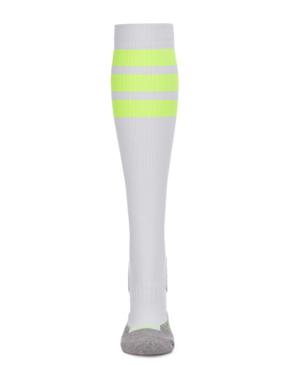 Women’s Retro Stripe Performance Knee High Cotton Blend Moderate Compression Socks : Color: Pink