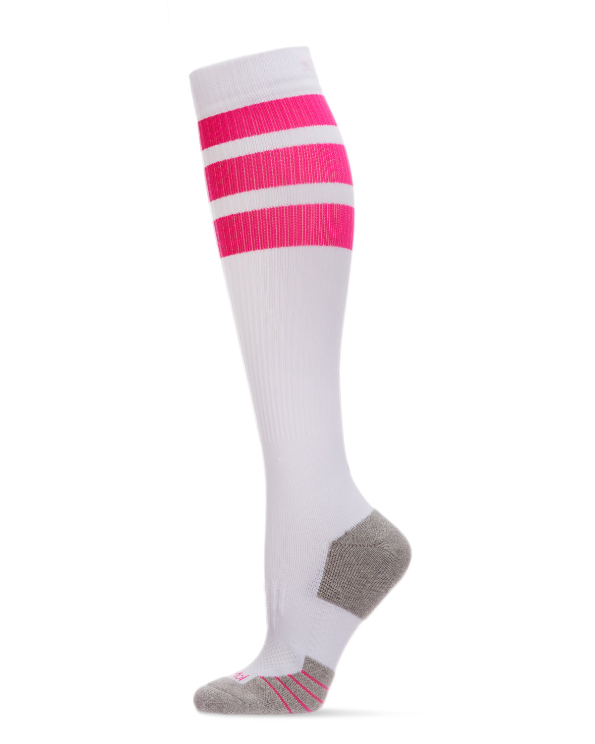 Women’s Retro Stripe Performance Knee High Cotton Blend Moderate Compression Socks : Color: Pink