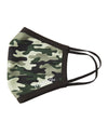 Camo Fashion Face Covering with 5-Layer Filter Inserts : Color: Green