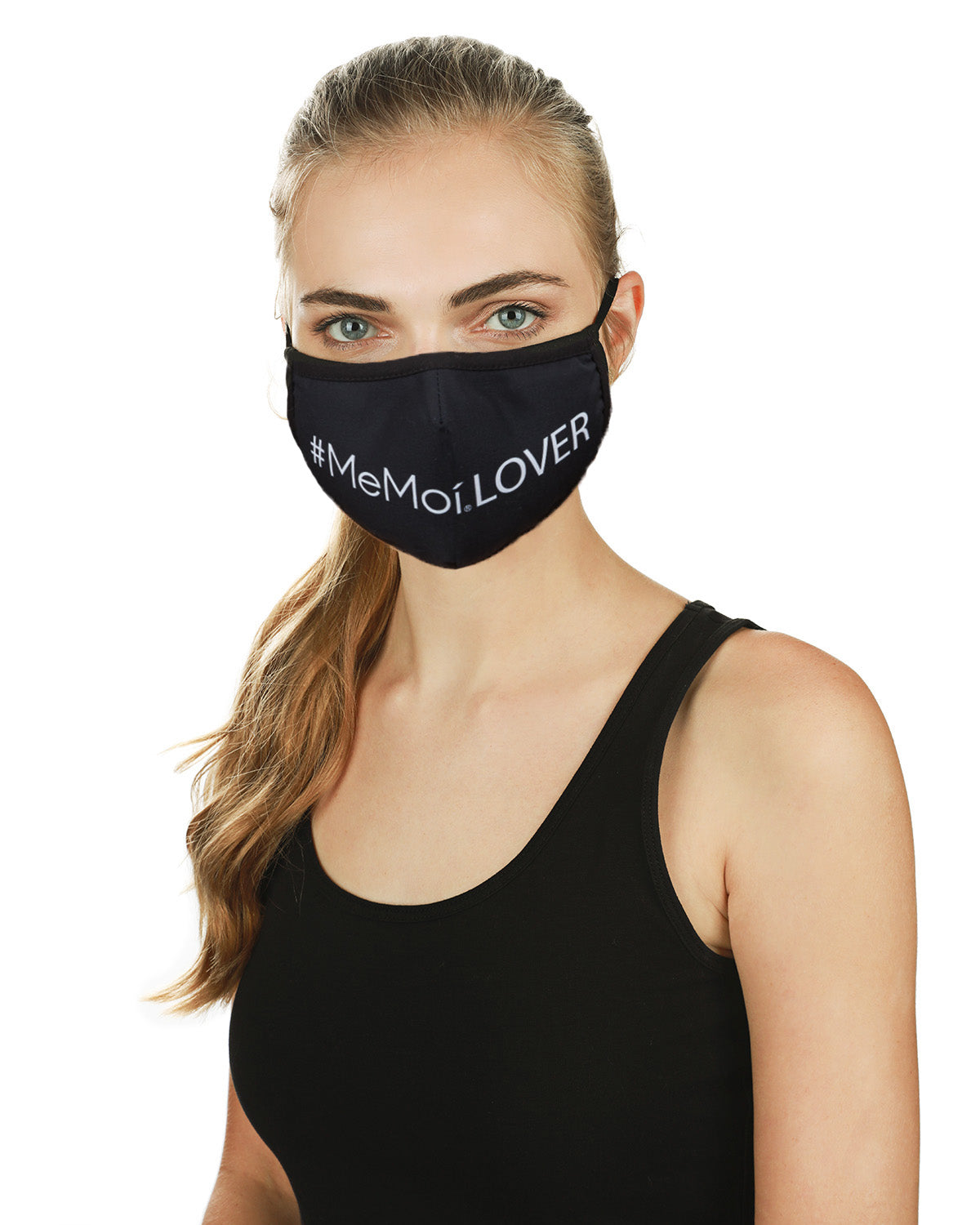 #MeMoiLover Fashion Face Mask with 5-Layer Filter Inserts : Color: Black