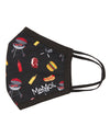 BBQ Grilling Fashion Face Covering with 5-Layer Filter Inserts : Color: Black