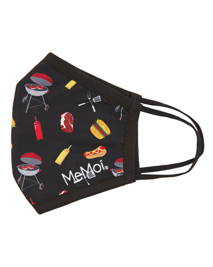BBQ Grilling Fashion Face Covering with 5-Layer Filter Inserts : Color: Black