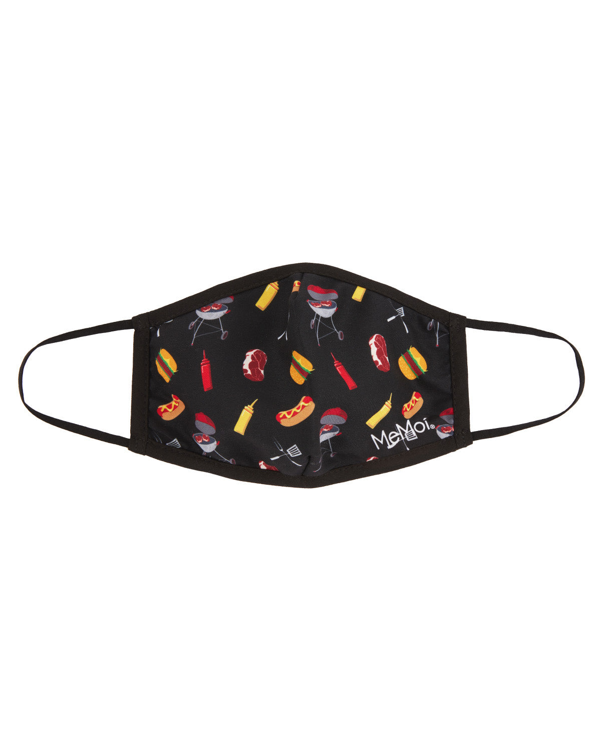 BBQ Grilling Fashion Face Covering with 5-Layer Filter Inserts : Color: Black