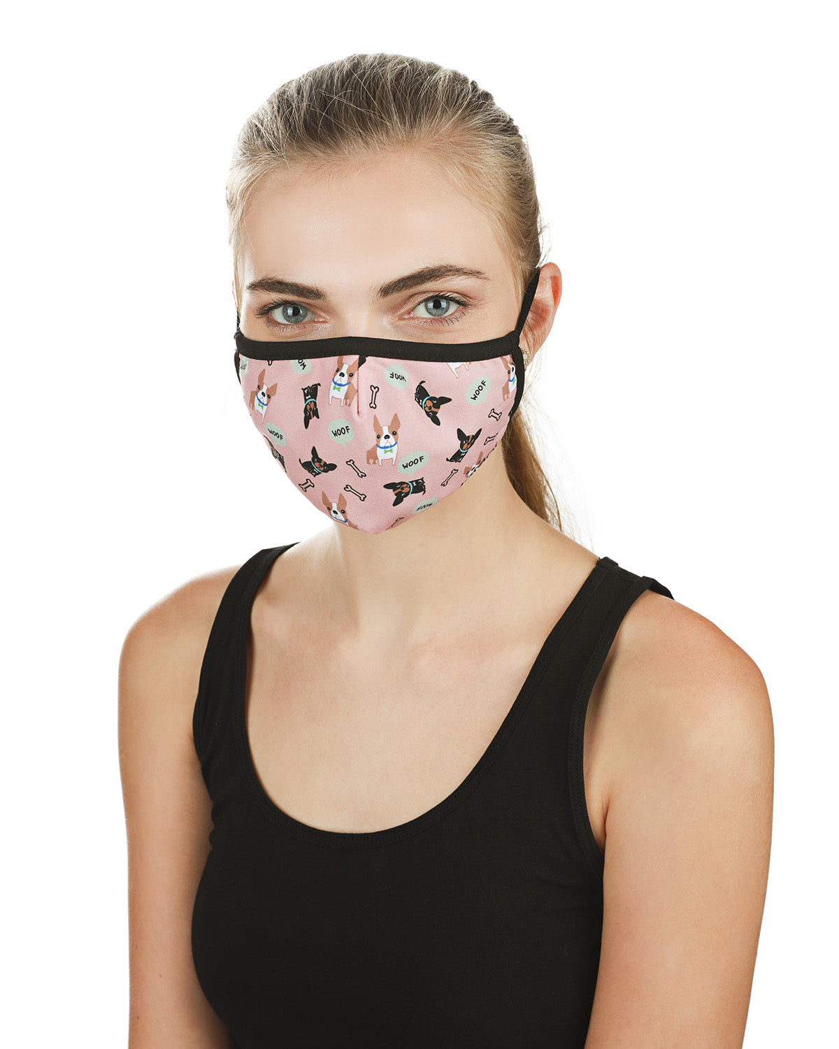 Dog & Woof Fashion Face Covering with 5-Layer Filter Inserts : Color: Mauve