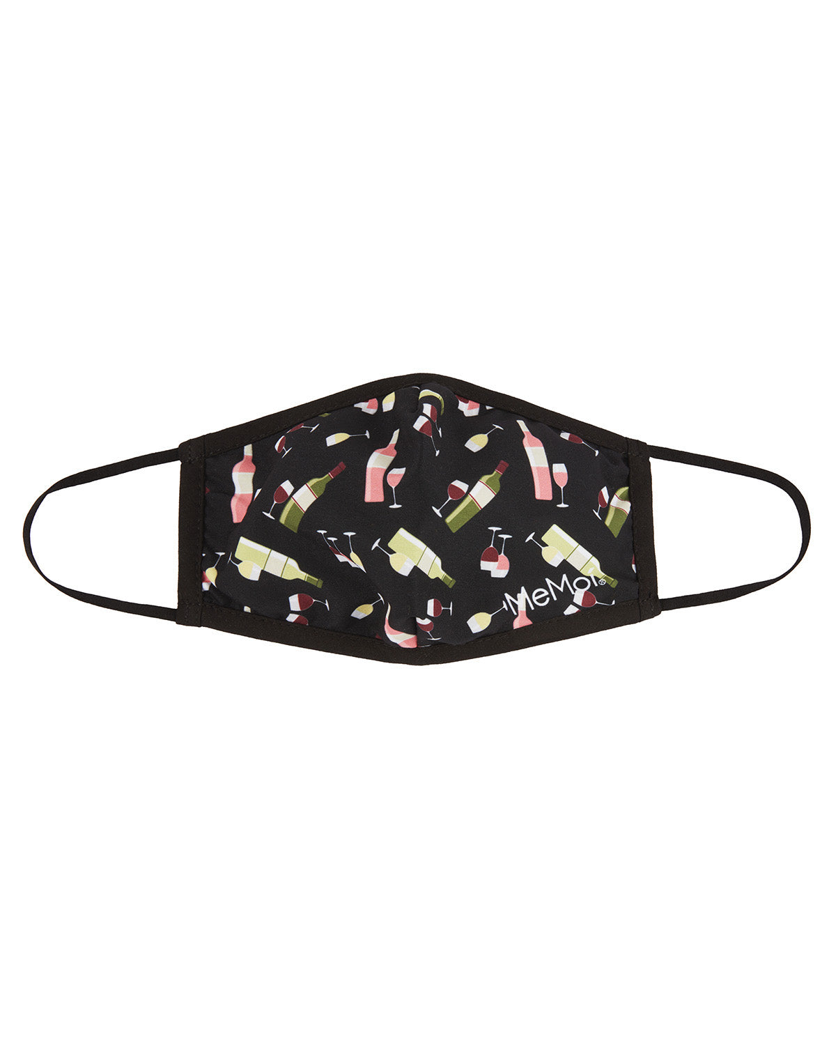 Wine Fashion Face Covering with 5-Layer Filter Inserts : Color: Black