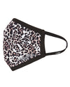 Leopard Print Fashion Face Covering with 5-Layer Filter Inserts : Color: Leopard