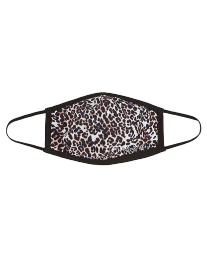 Leopard Print Fashion Face Covering with 5-Layer Filter Inserts : Color: Leopard
