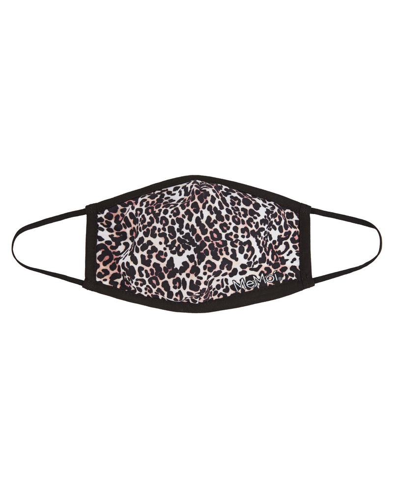 MeMoi Leopard Print Fashion Face Covering with 5-Layer Filter Inserts