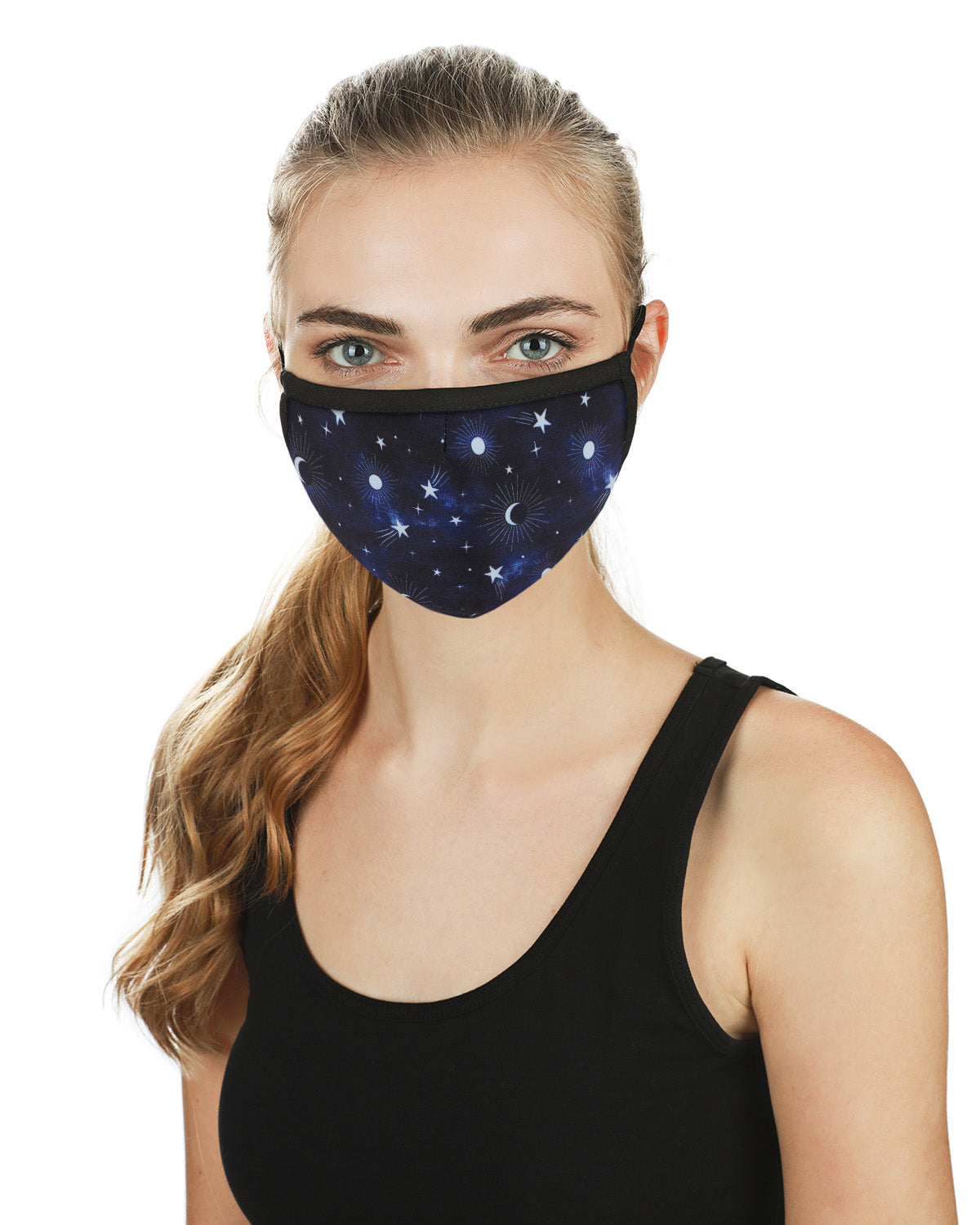 Night Sky Unisex Face Covering : Color: Navy