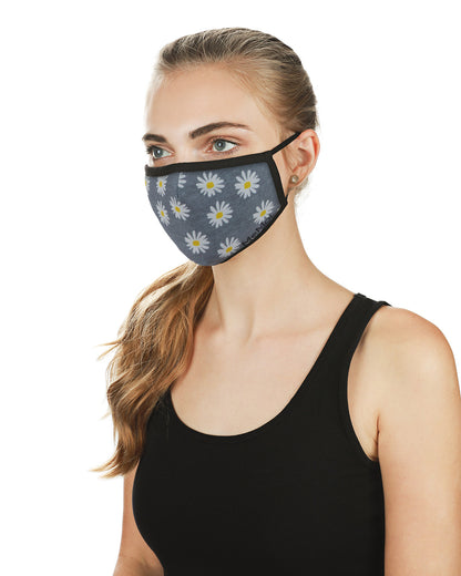 Darling Daisies Unisex Face Covering : Color: Medium Gray Heather