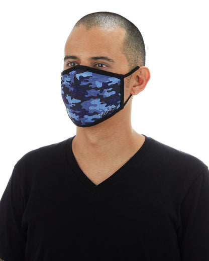 Navy Camo Unisex Face Covering : Color: Navy